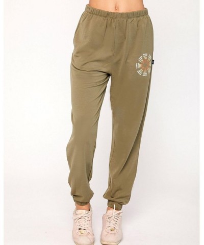 Karma Graphic Viscose Blend Sweatpants for Women Green $40.56 Pants