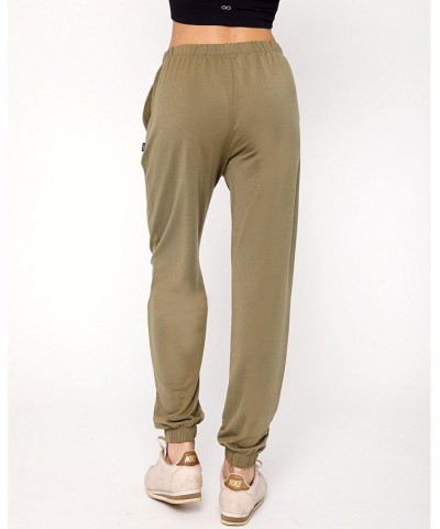 Karma Graphic Viscose Blend Sweatpants for Women Green $40.56 Pants