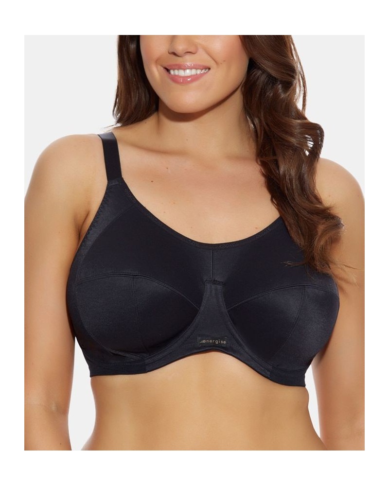 Full Figure Energise Moisture Wicking Underwire Sports Bra EL8041 Online Only Black $40.29 Bras