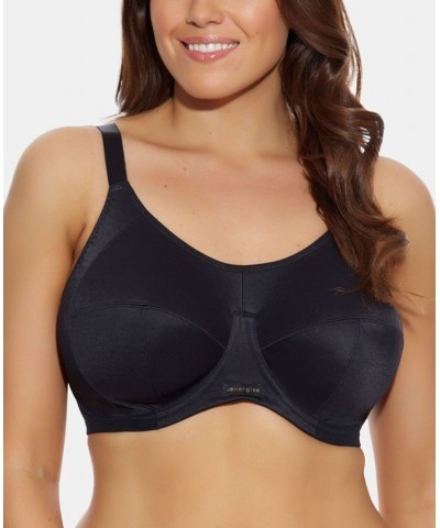 Full Figure Energise Moisture Wicking Underwire Sports Bra EL8041 Online Only Black $40.29 Bras