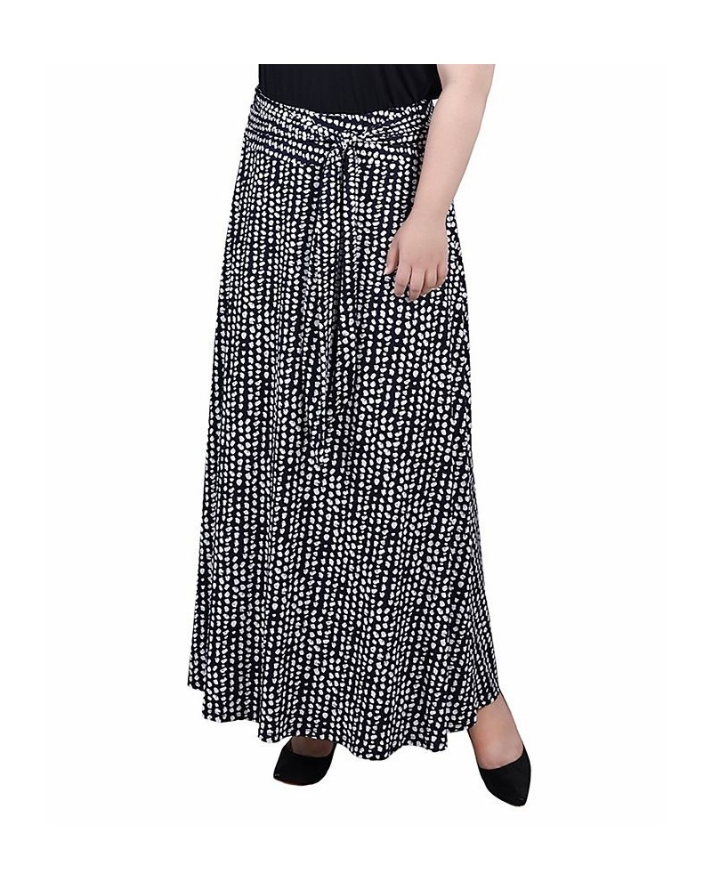 Plus Size Maxi with Sash Waist Tie Skirt Navy Snowpop $15.05 Skirts