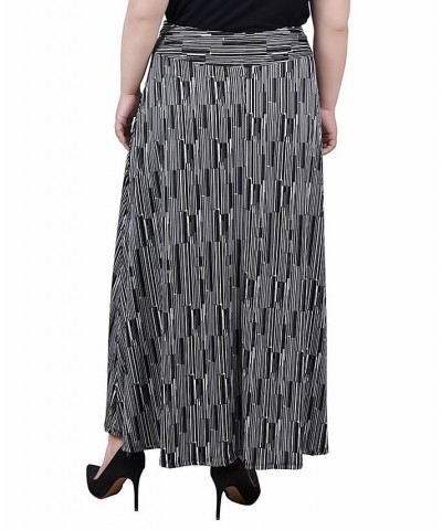 Plus Size Maxi with Sash Waist Tie Skirt Navy Snowpop $15.05 Skirts