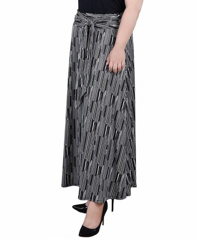 Plus Size Maxi with Sash Waist Tie Skirt Navy Snowpop $15.05 Skirts