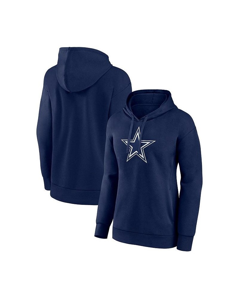 Women's Branded Navy Dallas Cowboys Team Primary Logo Pullover Hoodie Navy $33.75 Sweatshirts