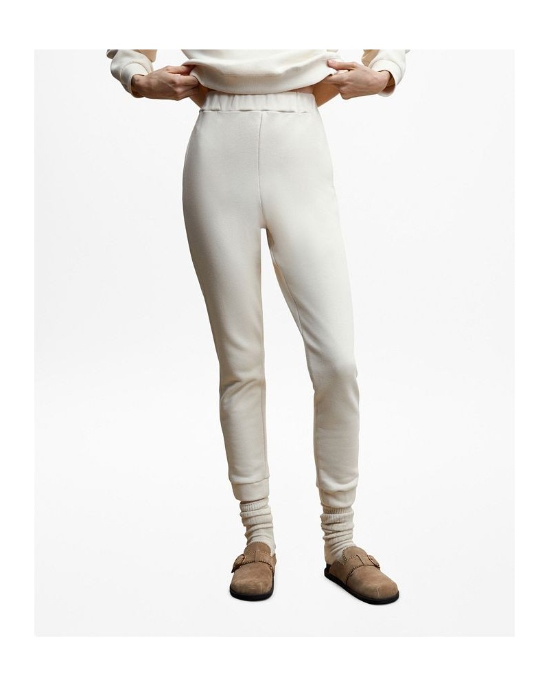 Women's Cotton Knitted Pants Ecru $25.20 Sleepwear