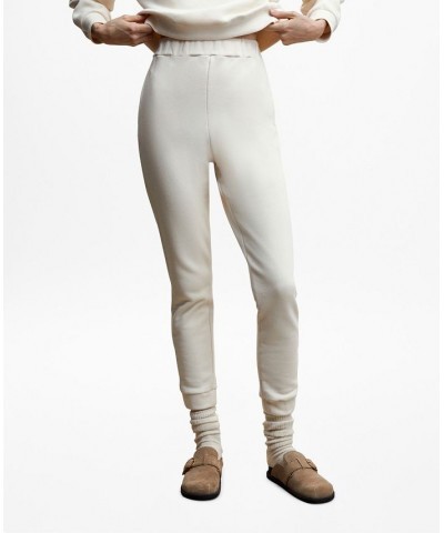 Women's Cotton Knitted Pants Ecru $25.20 Sleepwear