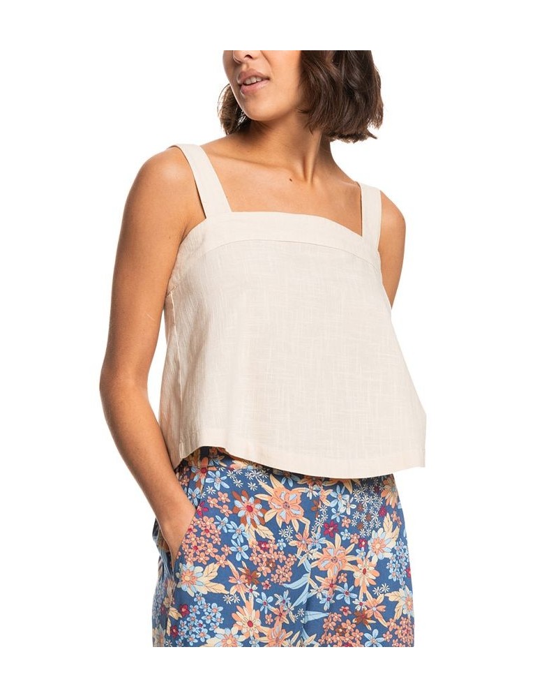 Juniors' Easy Days Cropped Tank Top Tapioca $14.85 Tops