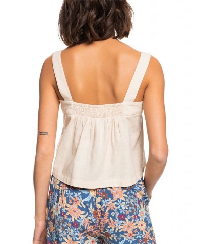 Juniors' Easy Days Cropped Tank Top Tapioca $14.85 Tops