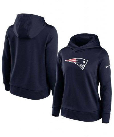 Women's Navy New England Patriots Performance Pullover Hoodie Blue $49.49 Sweatshirts