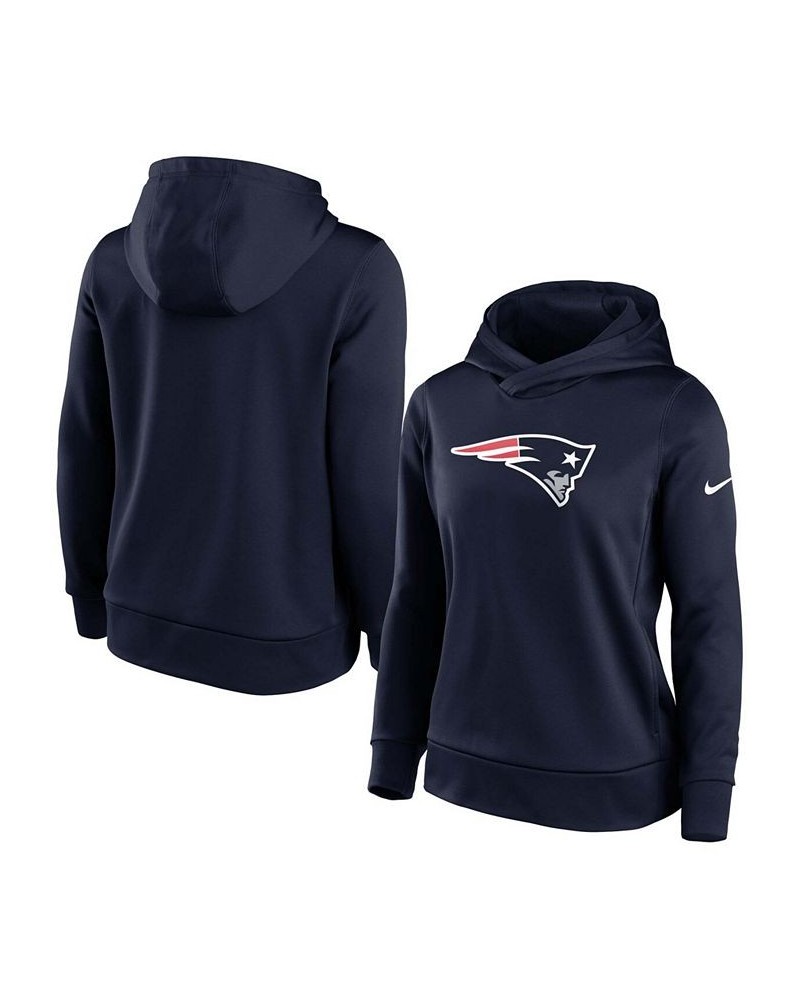 Women's Navy New England Patriots Performance Pullover Hoodie Blue $49.49 Sweatshirts