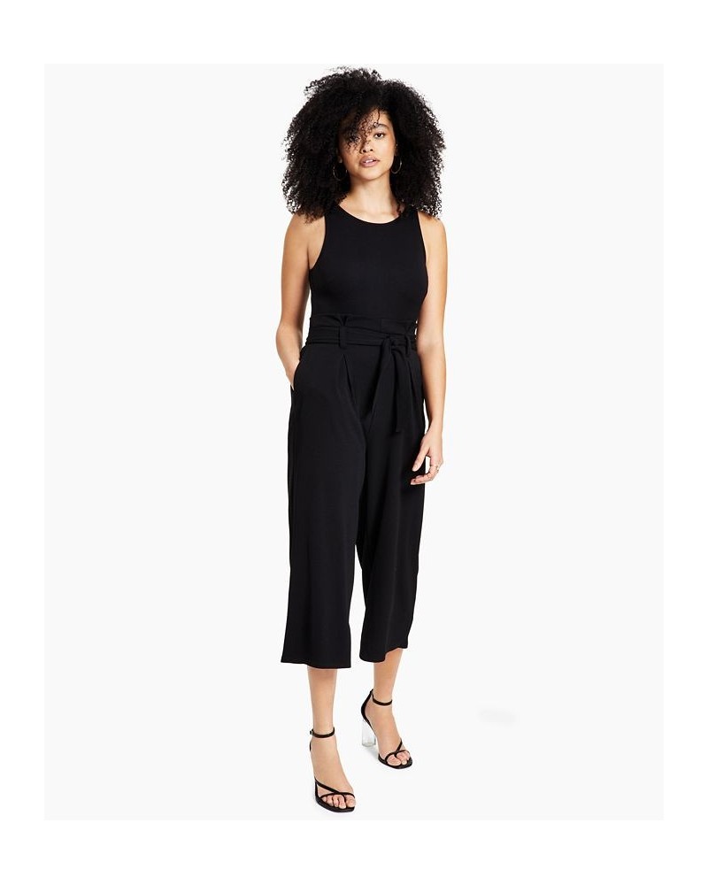 Tie-Front Jumpsuit Black $20.27 Pants