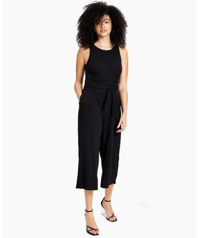 Tie-Front Jumpsuit Black $20.27 Pants