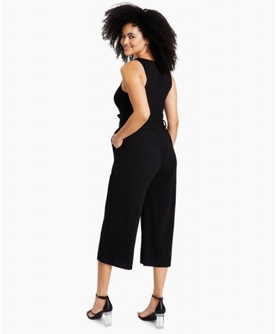 Tie-Front Jumpsuit Black $20.27 Pants