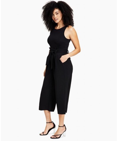 Tie-Front Jumpsuit Black $20.27 Pants