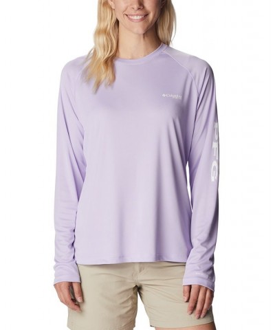 Women's PFG Tidal Tee II Omni-Shade™ T-Shirt Soft Violet/White $29.00 Tops