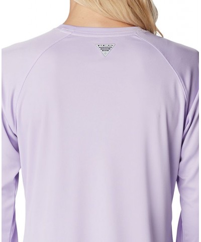 Women's PFG Tidal Tee II Omni-Shade™ T-Shirt Soft Violet/White $29.00 Tops