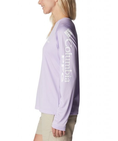 Women's PFG Tidal Tee II Omni-Shade™ T-Shirt Soft Violet/White $29.00 Tops