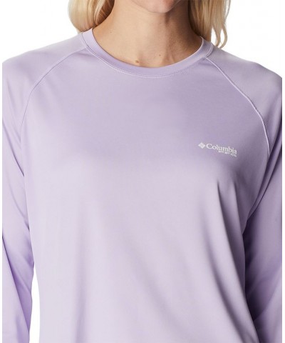 Women's PFG Tidal Tee II Omni-Shade™ T-Shirt Soft Violet/White $29.00 Tops