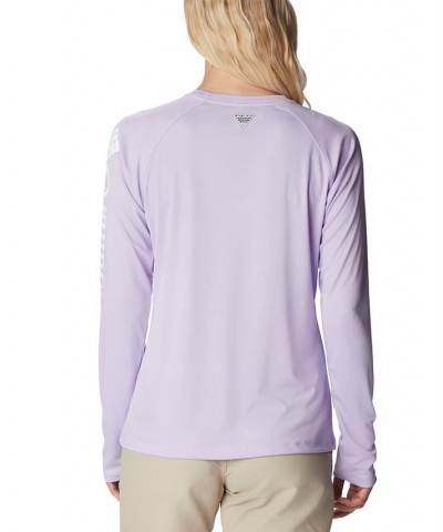 Women's PFG Tidal Tee II Omni-Shade™ T-Shirt Soft Violet/White $29.00 Tops