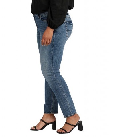 Plus Size Suki Mid Rise Straight Leg Jeans Indigo $24.16 Jeans