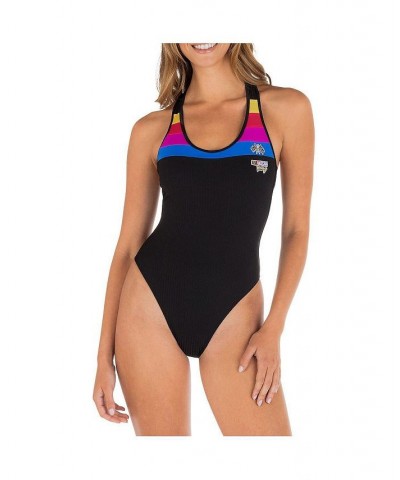 Women's Black NASCAR Racerback One-Piece Bathing Suit Black $40.50 Swimsuits
