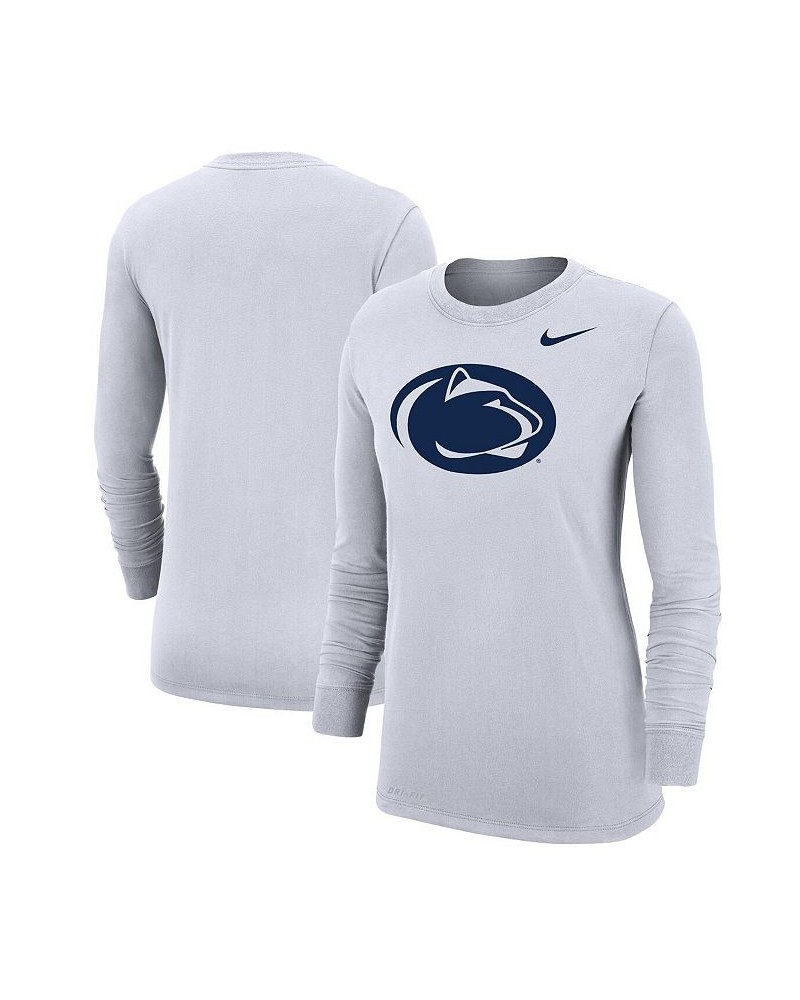 Women's White Penn State Nittany Lions Logo Performance Long Sleeve T-shirt White $26.99 Tops