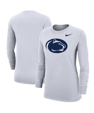 Women's White Penn State Nittany Lions Logo Performance Long Sleeve T-shirt White $26.99 Tops