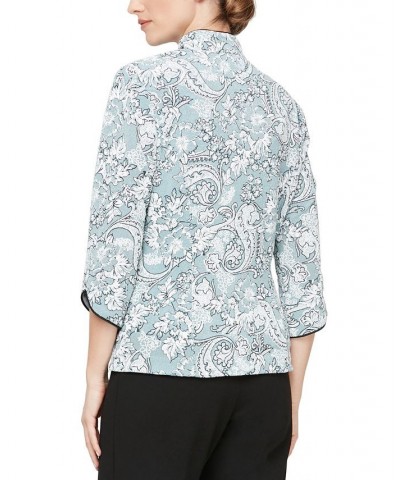 Women's Printed Jacket & Scoop-Neck Top Ice Sage $65.19 Tops