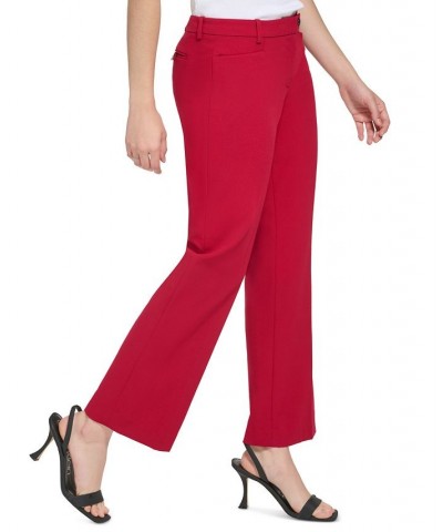 Petite Modern Fit Straight-Leg Pants Cranberry $28.34 Pants