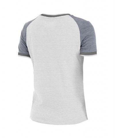 Women's White Gray Seattle Seahawks Training Camp Raglan V-Neck T-shirt White, Gray $25.79 Tops