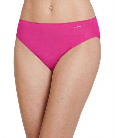 Women's No Panty Line Promise Bikini Underwear 1370 Fushia Purple $8.45 Panty