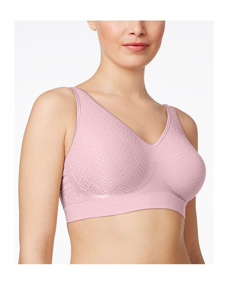 Comfort Revolution ComfortFlex Fit Seamless 2-ply Wireless Bra 3484 Hush Pink Retro $16.19 Bras