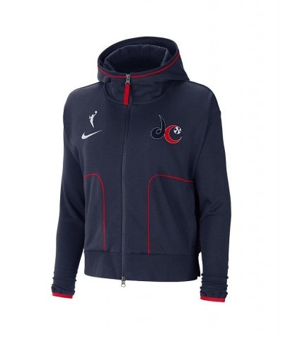 Women's Navy Washington Mystics Full-Zip Knit Jacket Navy $35.20 Jackets