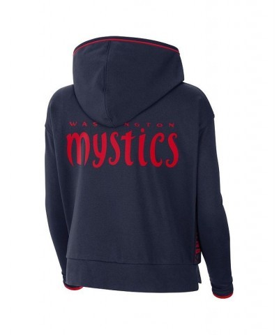 Women's Navy Washington Mystics Full-Zip Knit Jacket Navy $35.20 Jackets