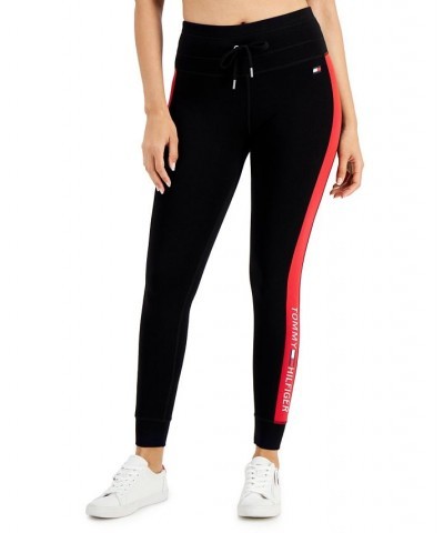 Women's Logo-Stripe High-Rise Full-Length Leggings Blue $16.70 Pants