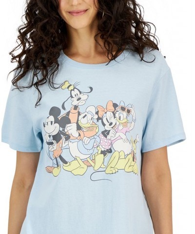 Juniors' Crewneck Graphic Mickey and Friends Graphic T-Shirt Omphalodes $9.68 Tops