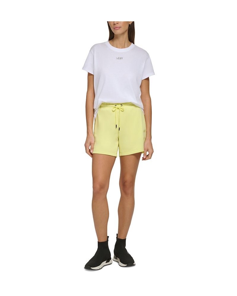 Women's Performance Cotton Logo Drawstring Shorts sunny lime $13.09 Shorts