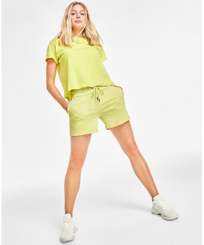 Women's Performance Cotton Logo Drawstring Shorts sunny lime $13.09 Shorts