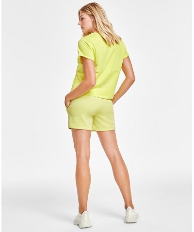 Women's Performance Cotton Logo Drawstring Shorts sunny lime $13.09 Shorts