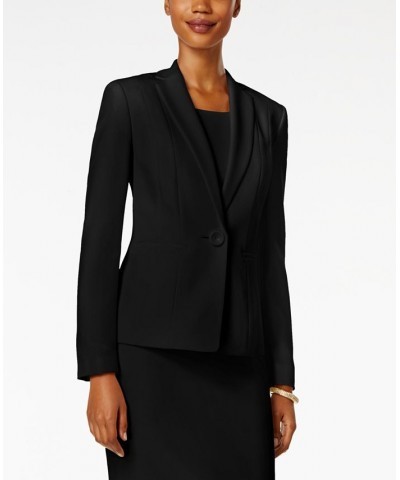 Crepe One-Button Blazer Black $32.70 Jackets