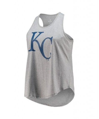 Women's Heather Gray Kansas City Royals Plus Size Racerback Scoop Neck Tank Top Heather Gray $20.25 Tops