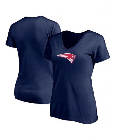 Women's Branded Navy New England Patriots Red White and Team V-Neck T-shirt Navy $15.51 Tops