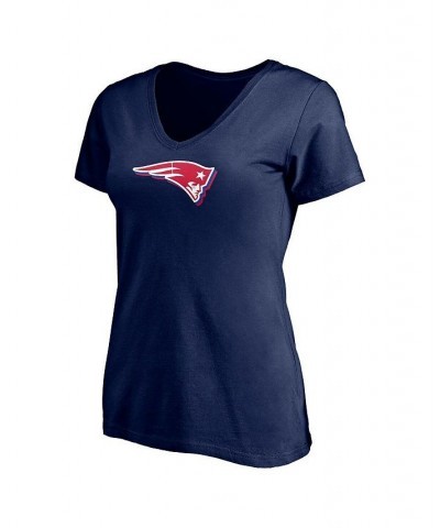 Women's Branded Navy New England Patriots Red White and Team V-Neck T-shirt Navy $15.51 Tops