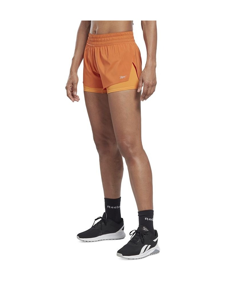 Women's Work Out Ready Run 2-in-1 Shorts Orange $20.50 Shorts