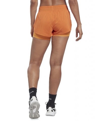 Women's Work Out Ready Run 2-in-1 Shorts Orange $20.50 Shorts