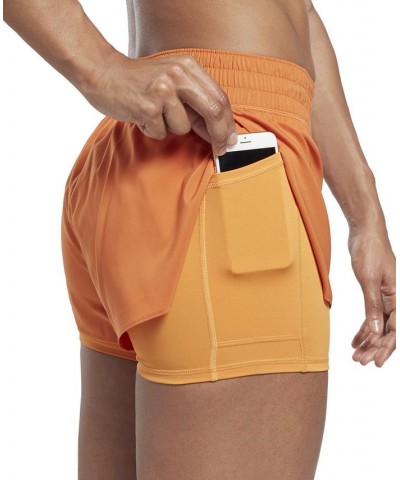 Women's Work Out Ready Run 2-in-1 Shorts Orange $20.50 Shorts