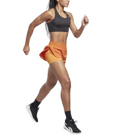 Women's Work Out Ready Run 2-in-1 Shorts Orange $20.50 Shorts