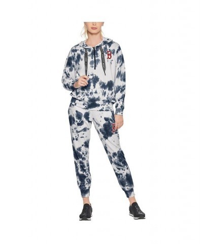 Women's White and Navy Boston Red Sox Dakota Tie-Dye Half-Zip Hoodie White, Navy $39.90 Sweatshirts