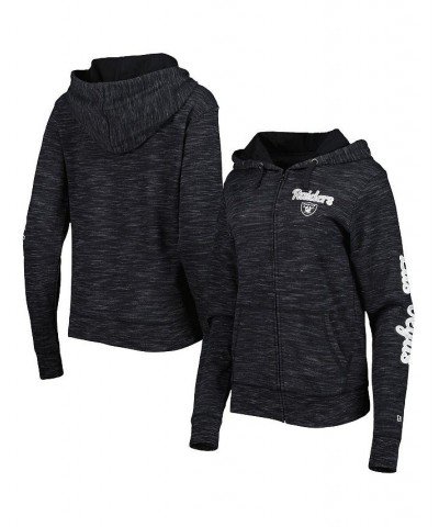 Women's Black Las Vegas Raiders Reverse Full-Zip Hoodie Black $34.40 Sweatshirts