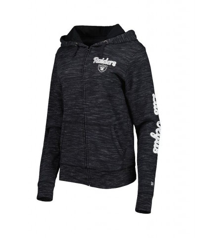 Women's Black Las Vegas Raiders Reverse Full-Zip Hoodie Black $34.40 Sweatshirts